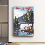 old poster aix les bains
