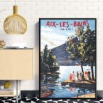 old poster aix les bains