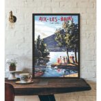 old poster aix les bains