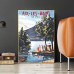 old poster aix les bains