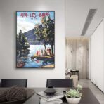 old poster aix les bains