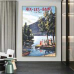old poster aix les bains