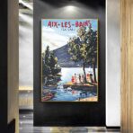 old poster aix les bains