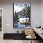 old poster aix les bains