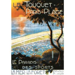 old poster le touquet paris plage