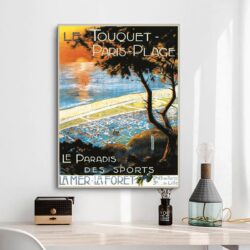 old poster le touquet paris plage