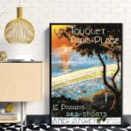 old poster le touquet paris plage
