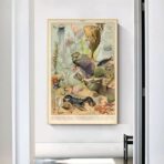 poster marine animals ocean vintage