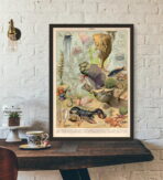 poster marine animals ocean vintage