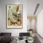 poster marine animals ocean vintage