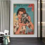 vintage camera poster