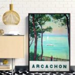 poster arcachon vintage