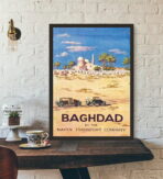 poster baghdad haifa vintage