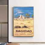 poster baghdad haifa vintage