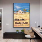poster baghdad haifa vintage