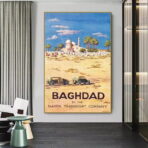 poster baghdad haifa vintage