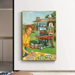 vintage barbecue poster