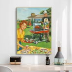 vintage barbecue poster