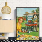 vintage barbecue poster