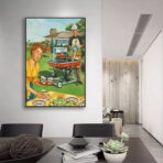 vintage barbecue poster