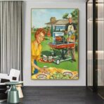 vintage barbecue poster