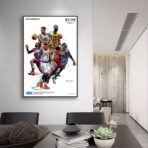 vintage nba basketball poster