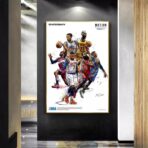 vintage nba basketball poster