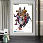 vintage nba basketball poster