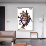 vintage nba basketball poster