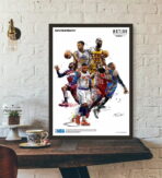vintage nba basketball poster