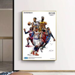 vintage nba basketball poster