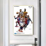 vintage nba basketball poster