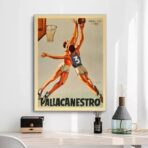 vintage basketball poster
