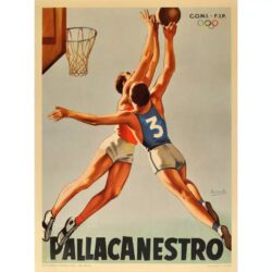 vintage basketball poster