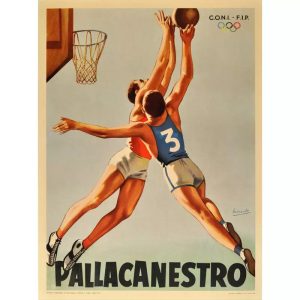 vintage basketball poster