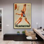 vintage basketball poster