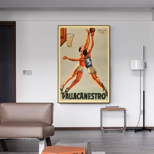 vintage basketball poster