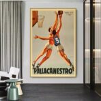 vintage basketball poster