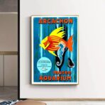 poster bassin darcachon vintage