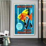 poster bassin darcachon vintage