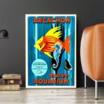 poster bassin darcachon vintage