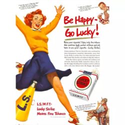 poster be happy go lucky vintage