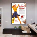poster be happy go lucky vintage