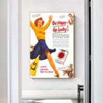 poster be happy go lucky vintage