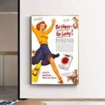 poster be happy go lucky vintage
