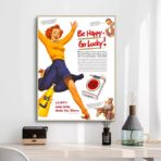 poster be happy go lucky vintage