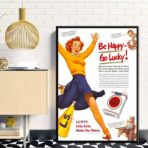 poster be happy go lucky vintage