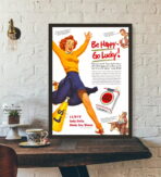 poster be happy go lucky vintage