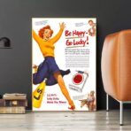 poster be happy go lucky vintage