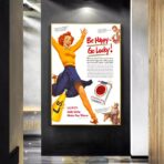 poster be happy go lucky vintage
